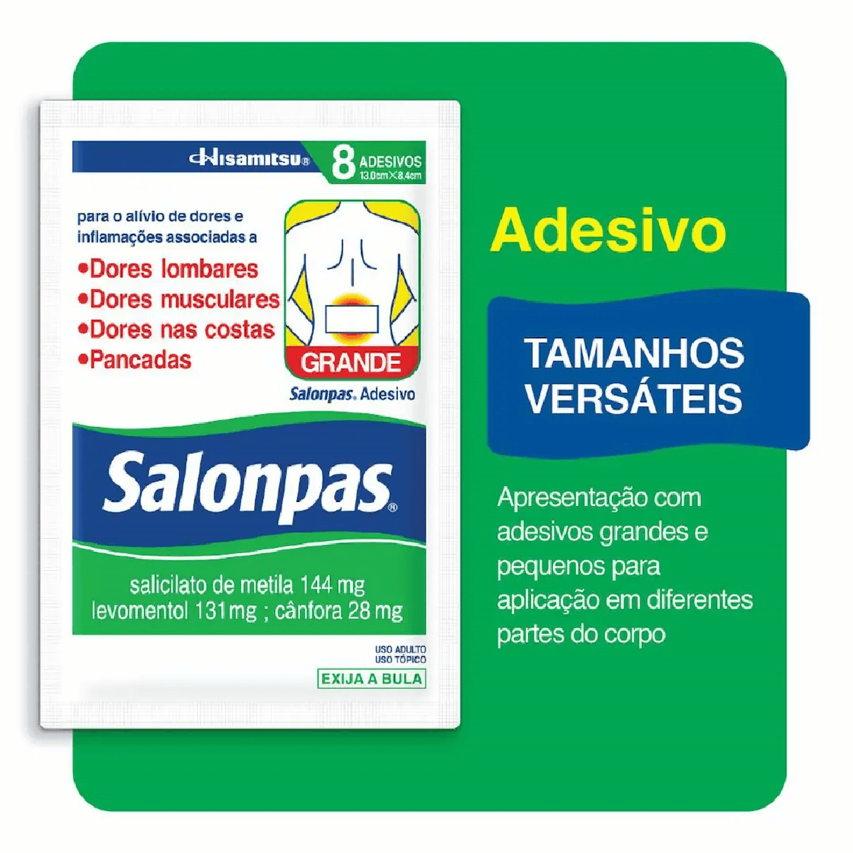 Adesivo Salonpas Grande 8 unidades - Imagem 3