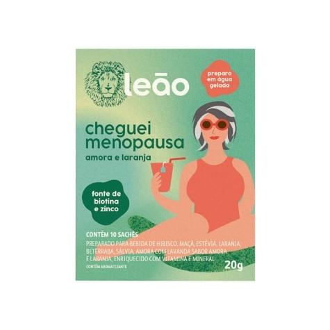 Chá Leão Cheguei Menopausa Sabor Amora e Laranja 10 Sachês - Imagem 1