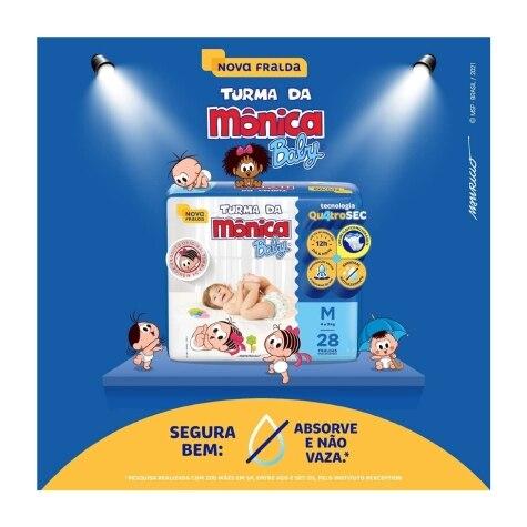 Fralda Turma da Mônica Baby M 28 Unidades - Imagem 3
