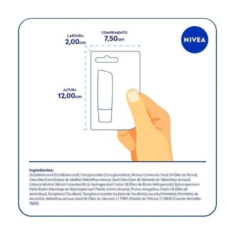 Hidratante Labial Nivea Hidra Color 2 em 1 Rosa Pink 4,8g - Imagem 8