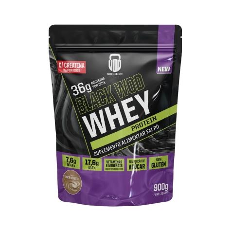 Whey Protein Black Wod Com Creatina Sabor Doce de Leite 900g - Imagem 1