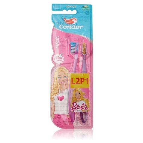 Escova Dental Condor Júnior Barbie Macia Leve 2 Pague 1 - Imagem 1