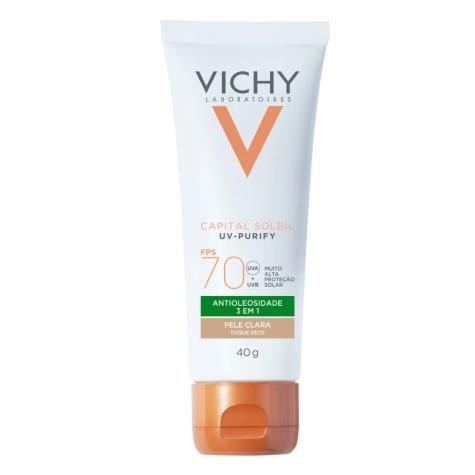 Protetor Solar Facial Vichy Capital Soleil UV-Purify FPS70 Cor Clara 40g - Imagem 1