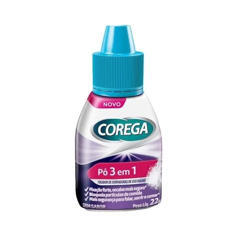 Pó Fixador de Dentadura Corega 3 em 1 Sem Sabor 22g - Imagem 2