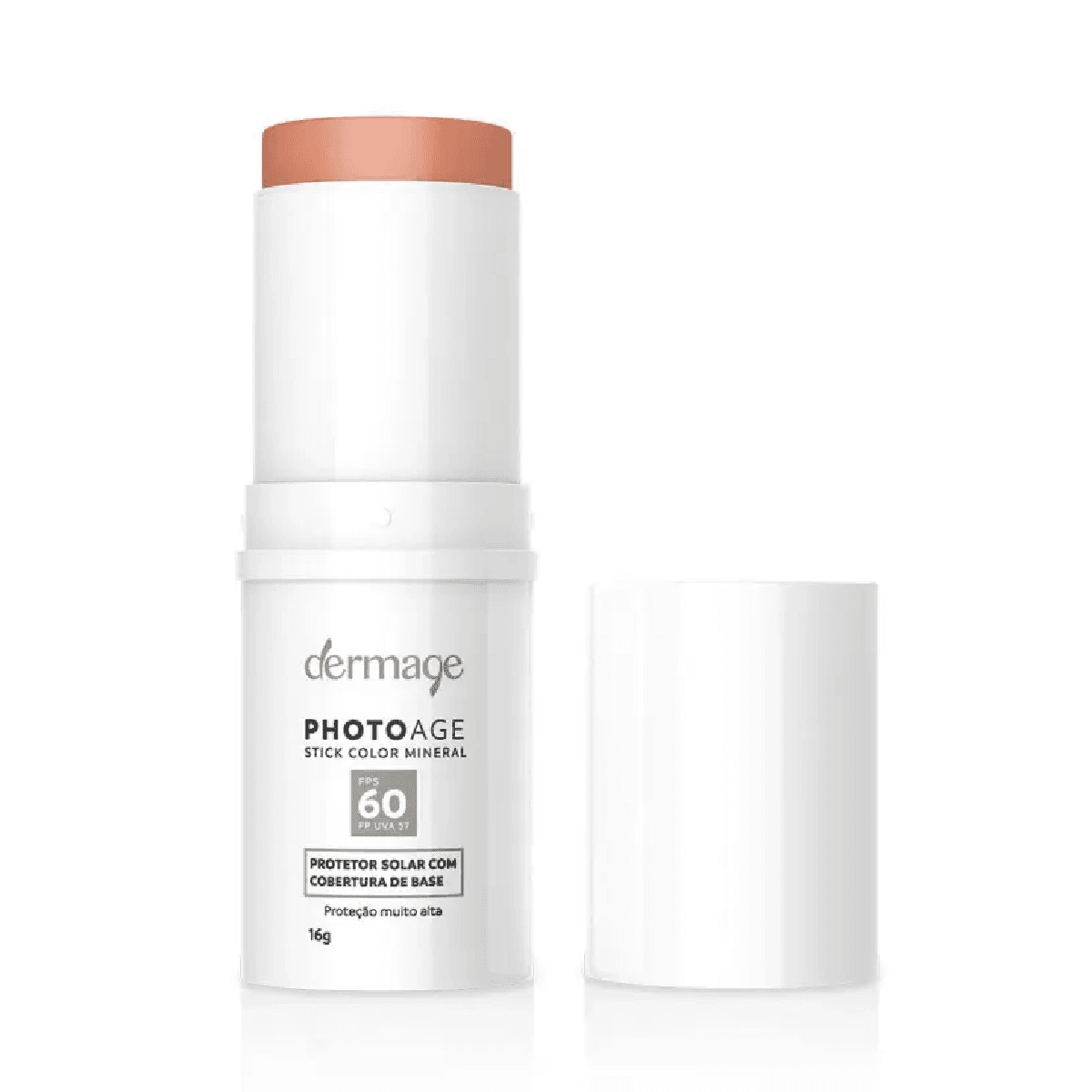 Protetor Solar Facial em Bastão Dermage Photoage Color Mineral FPS60 Médio 16g - Imagem 1