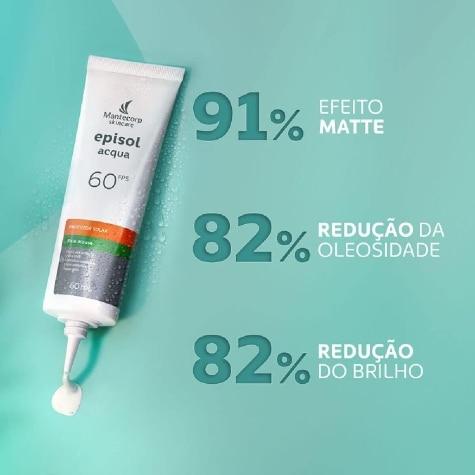 Protetor Solar Facial Episol Acqua FPS60 Pele Oleosa 60ml - Imagem 2