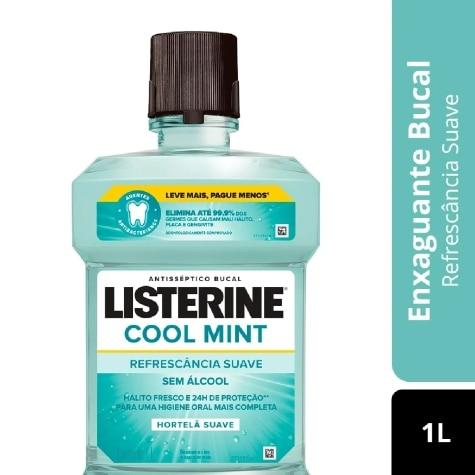 Enxaguante Bucal Listerine Cool Mint Hortelã Suave Sem Álcool Leve mais Pague menos 1L - Imagem 3