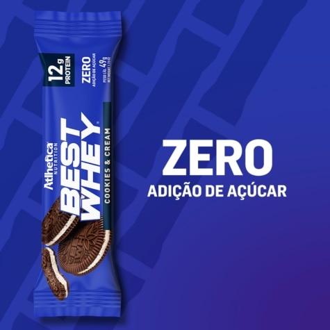 Barra Proteica Atlhetica Nutrition Best Whey Sabor Cookies & Cream 49g - Imagem 3