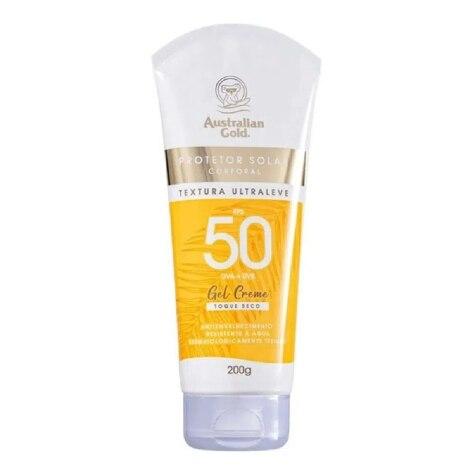 Kit Protetor Solar Corporal Australian Gold FPS50 Gel Creme 200g Ganhe 70% Desconto Protetor Solar Facial FPS50 50g - Imagem 2