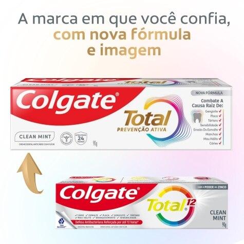 Creme Dental Colgate Total 12 Clean Mint 2 Unidades 140g - Imagem 3