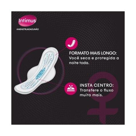 Absorvente Noturno Extra Suave com Abas Intimus 8 Unidades - Imagem 2