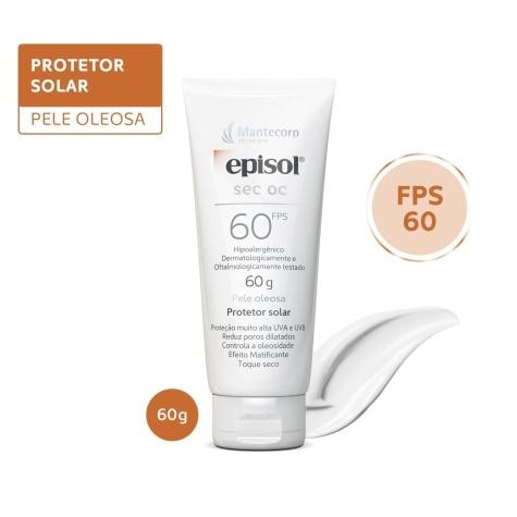 Protetor Solar Facial Episol Sec OC FPS60 Loção Incolor 60g - Imagem 2