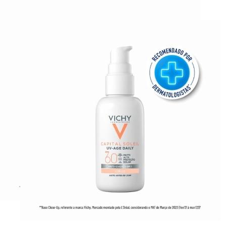 Protetor Solar Facial Vichy Capital Soleil UV-Age Daily FPS60 Cor 2.0 40g - Imagem 4