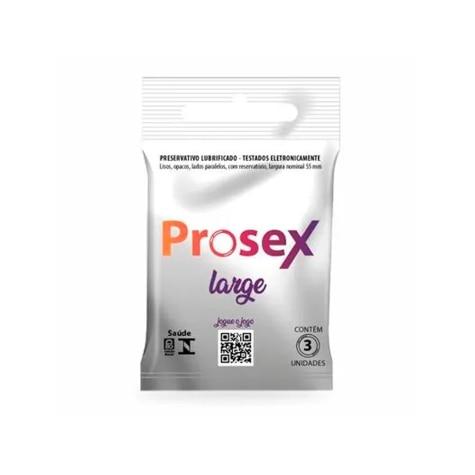 Preservativo Prosex Large Premium 3 Unidades - Imagem 1