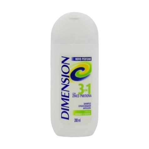 Shampoo Dimension Anticaspa 3 em 1 Cabelos Oleosos 200ml - Imagem 1