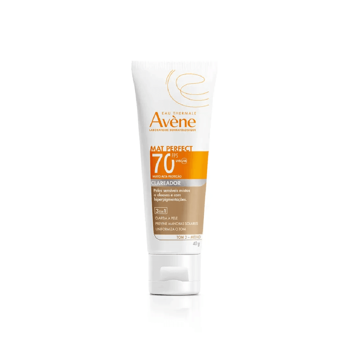 Protetor Solar Facial Avène Mat Perfect FPS70 Cor Média 40g