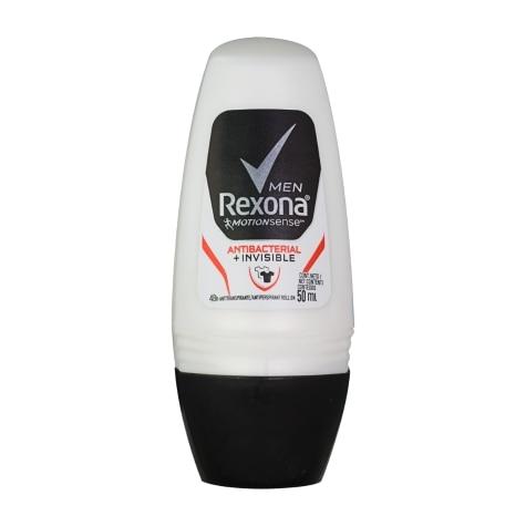 Desodorante Roll-on Rexona Men Antibacterial + Invisible 48h 50ml - Imagem 1