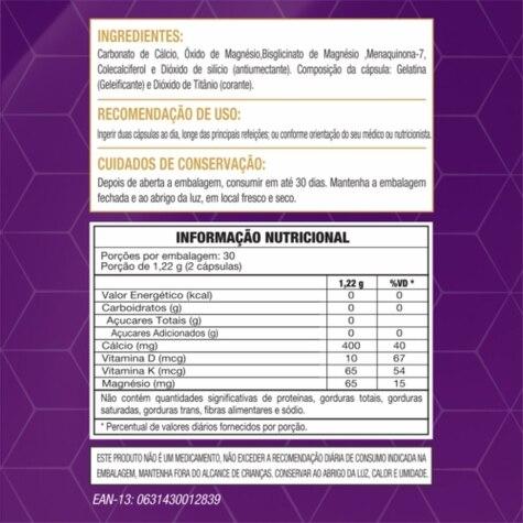 Cálcio 400mg Wod Nutrition 60 Cápsulas - Imagem 2