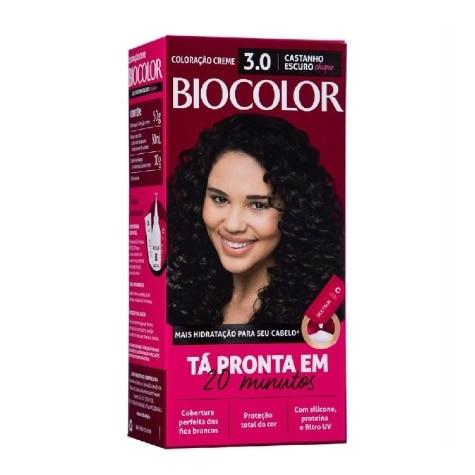 Tintura Biocolor Creme 3.0 Castanho Escuro Chique 110g - Imagem 1