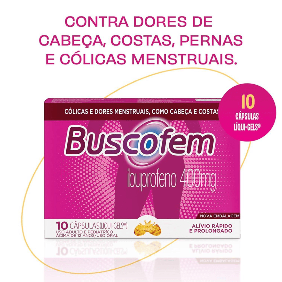 Buscofem 400mg 10 Cápsulas - Imagem 2