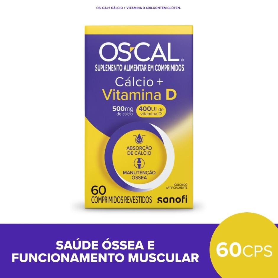 Os-Cal D 500mg + 400UI 60 Comprimidos Revestidos