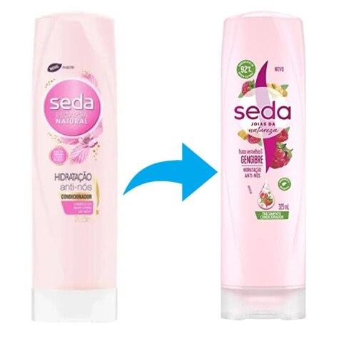 Condicionador Seda Joias da Natureza Hidratação Antinós Cabelos Danificados 325ml - Imagem 2