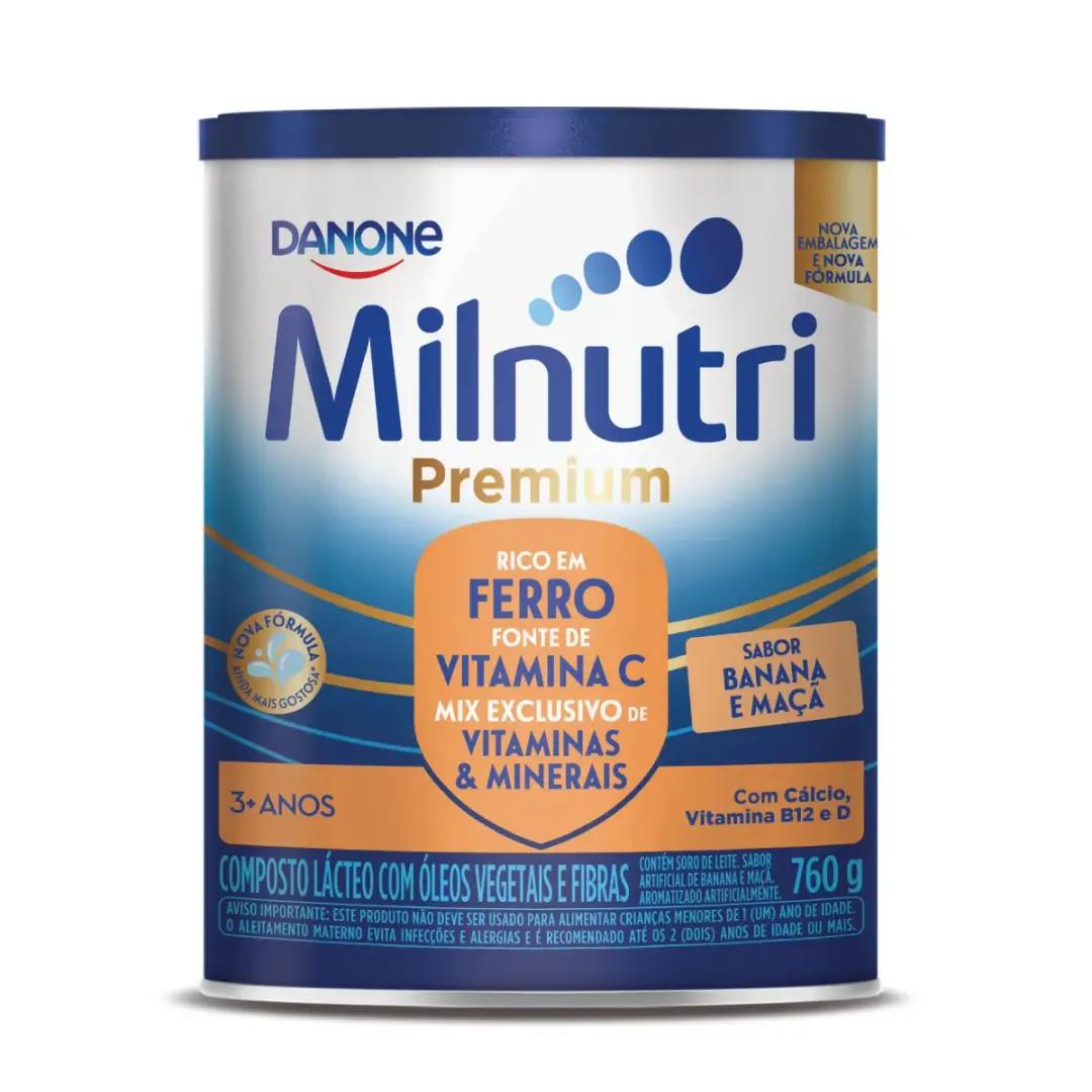 Composto Lácteo Milnutri Sabor Banana e Maçã 760g - Imagem 1