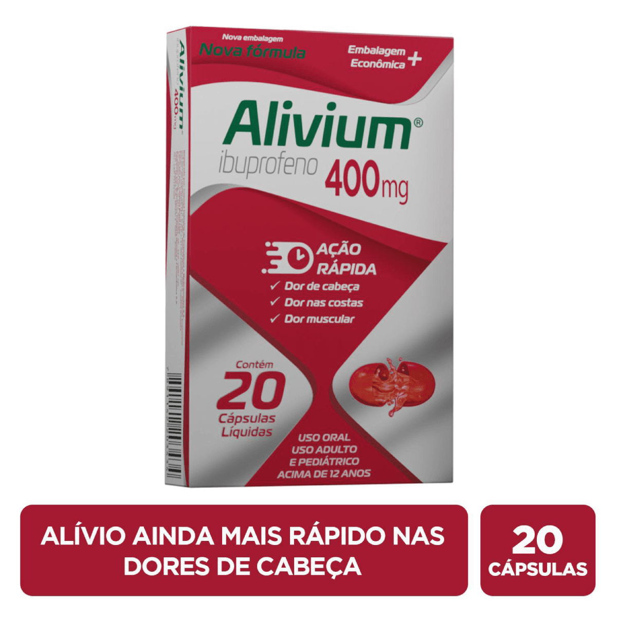 Alivium 400mg 20 Cápsulas - Imagem 2