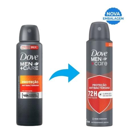 Desodorante Aerossol Dove Men + Care Proteção Antibacteriana 72h 150ml - Imagem 2