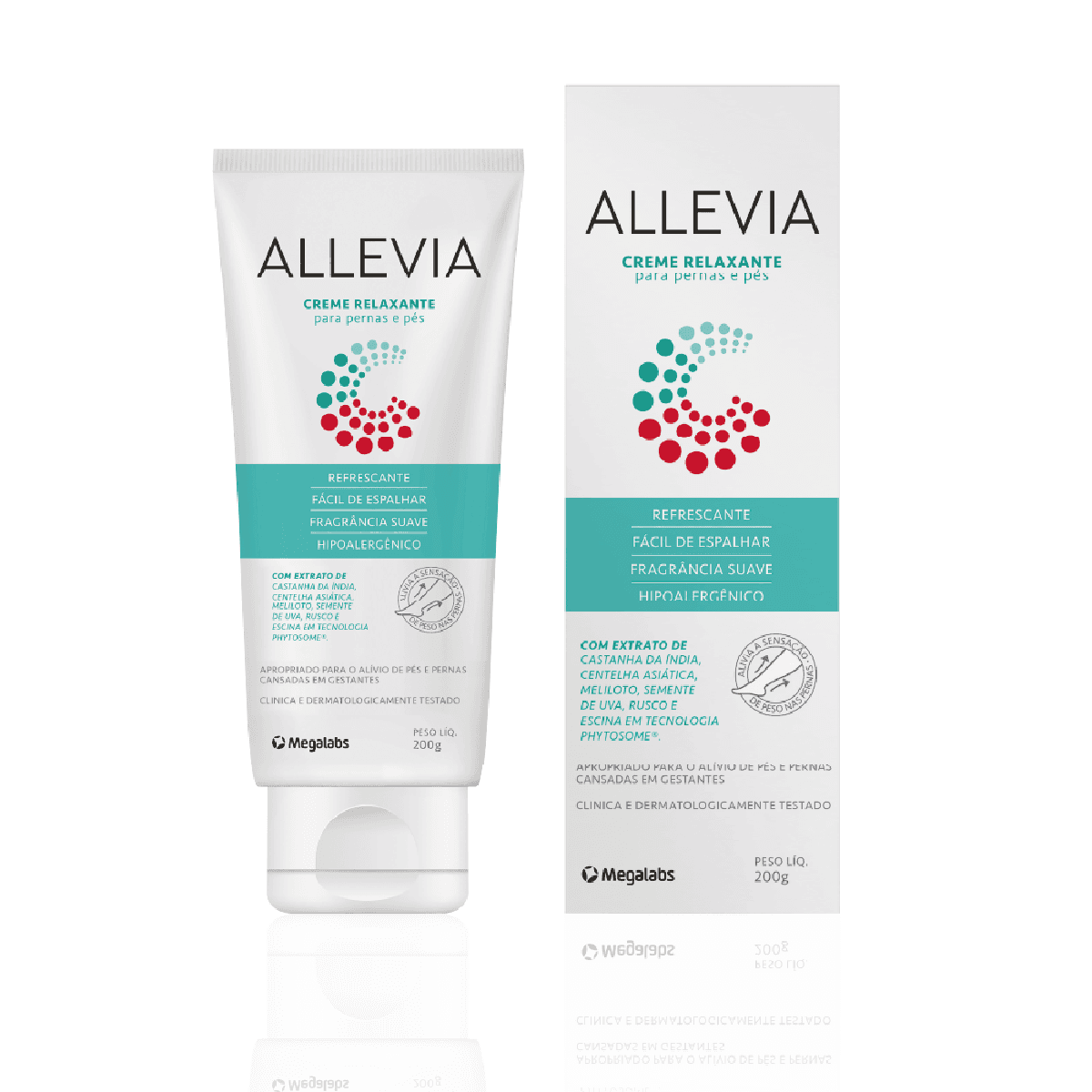 Creme Relaxante para Pernas e Pés Allevia 200g - Imagem 1