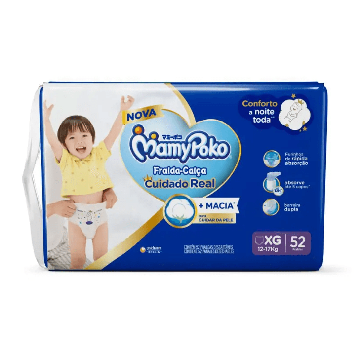 Fralda Calça MamyPoko Super Seca XG Jumbo 56 Unidades - Imagem 1