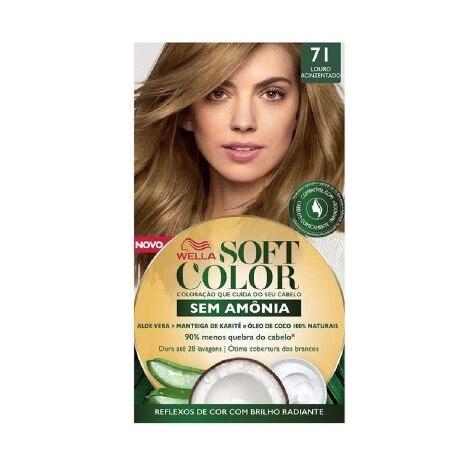 Tintura Soft Color Wella Sem Amônia 71 Louro Acizentado 125ml - Imagem 1