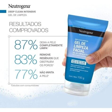 Gel de Limpeza Neutrogena Deep Clean Limpeza Profunda Facial 150g - Imagem 6