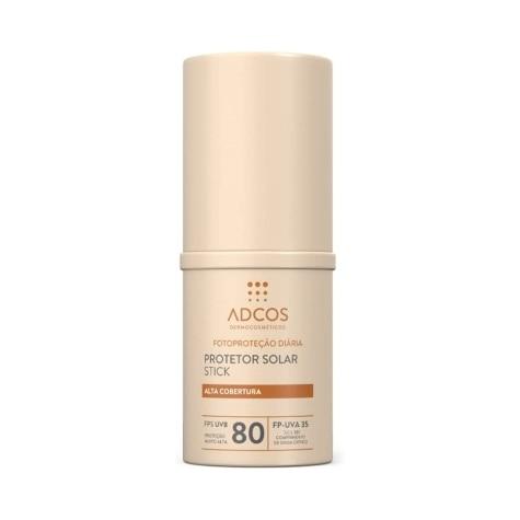 Protetor Solar Facial Adcos Alta Cobertura FPS80 Stick Cor Nude 17g - Imagem 1