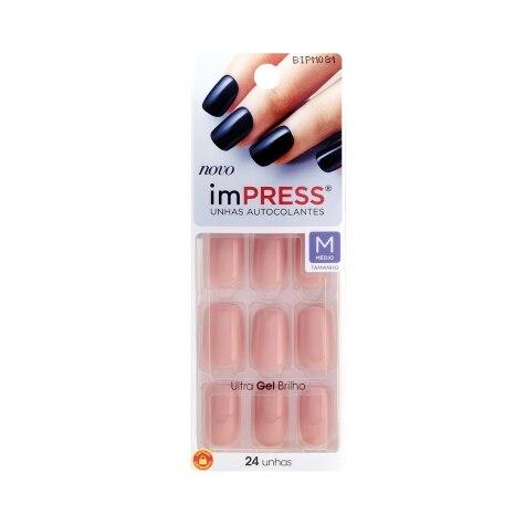 Unhas Postiças Autocolantes Impress Cor Sea Breeze Média 24 Unidades - Imagem 1