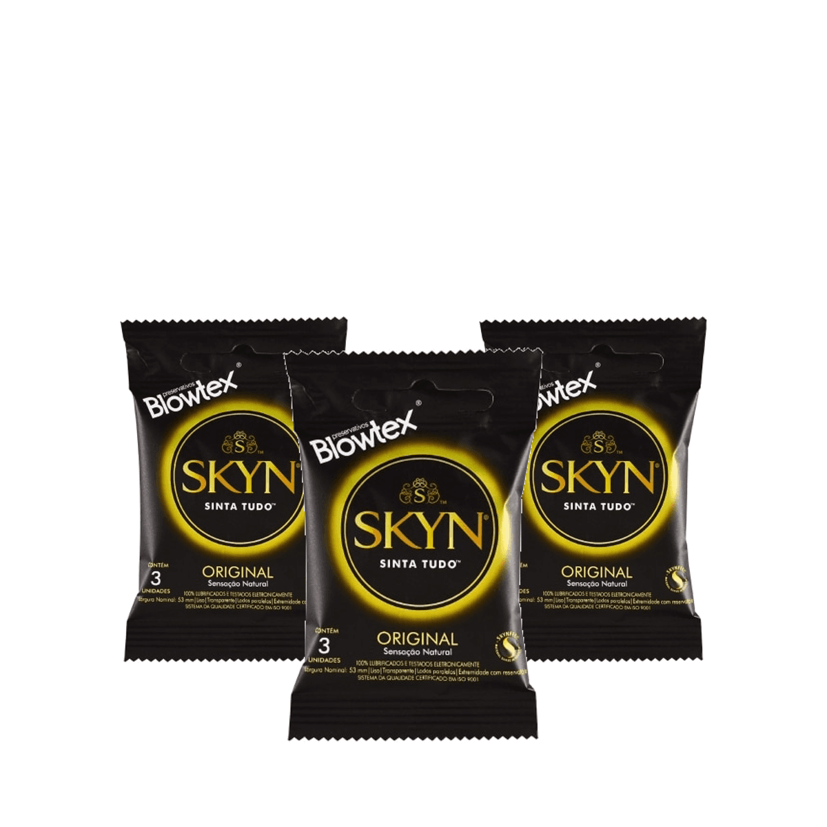 3 Unidades de Preservativo Blowtex Skin Original 3 Unidades - Imagem 1