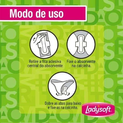 Absorvente Cobertura Suave com Abas Ladysoft 28 Unidades Leve Mais Por Menos - Imagem 5