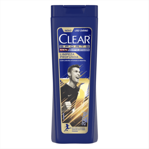 Shampoo Anticaspa Clear Men Limpeza Profunda 200ml - Imagem 1