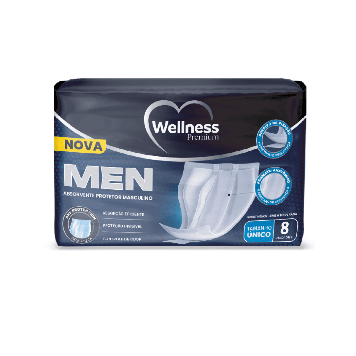 Absorvente Wellness Premium Men 8 Unidades - Imagem 1