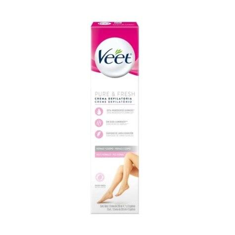 Depilatório Corporal Creme Veet Pure & Fresh Pele Normal 200ml - Imagem 1