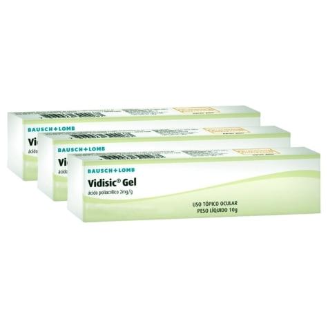 Kit 3 Unidades Vidisic 2mg Gel Oftálmico 10g - Imagem 1