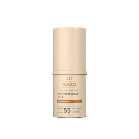 Protetor Solar Facial Adcos Alta Cobertura FPS55 Stick Cor Beige 17g - Imagem 1
