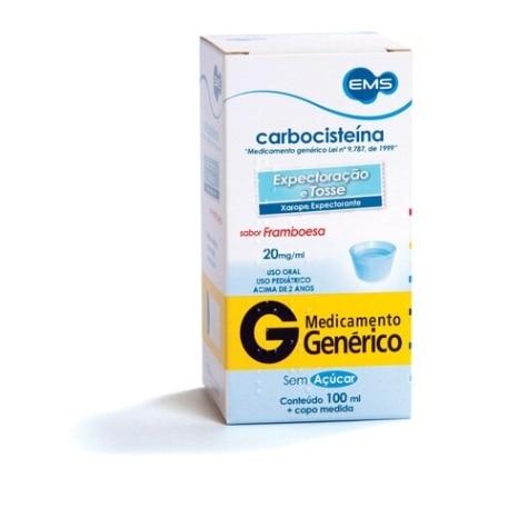 Carbocisteína Xarope Pediátrico 20mg 100ml EMS Genérico - Imagem 1