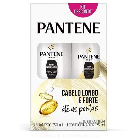 Kit Pantene Hidro-Cauterização Cabelo Quimicamente Tratado Shampoo 350ml + Condicionador 175ml - Imagem 1