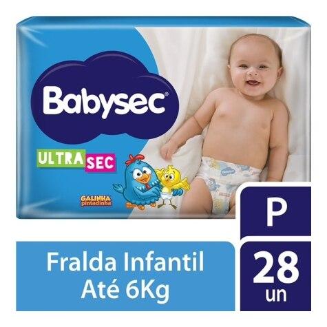 Fralda Babysec Galinha Pintadinha Ultrasec P Jumbo 28 Unidades - Imagem 1