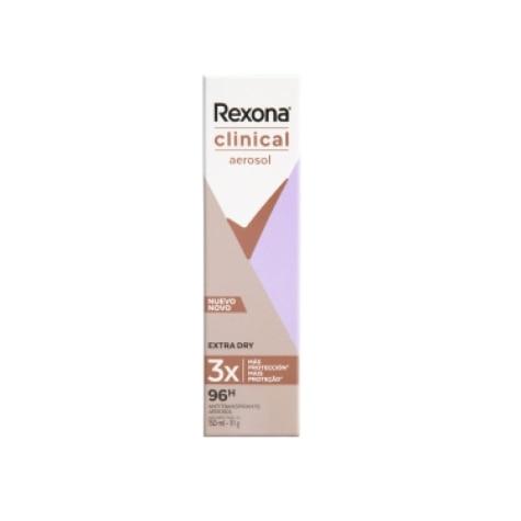 Desodorante Aerosol Rexona Clinical Extra Dry 96h 150ml - Imagem 1