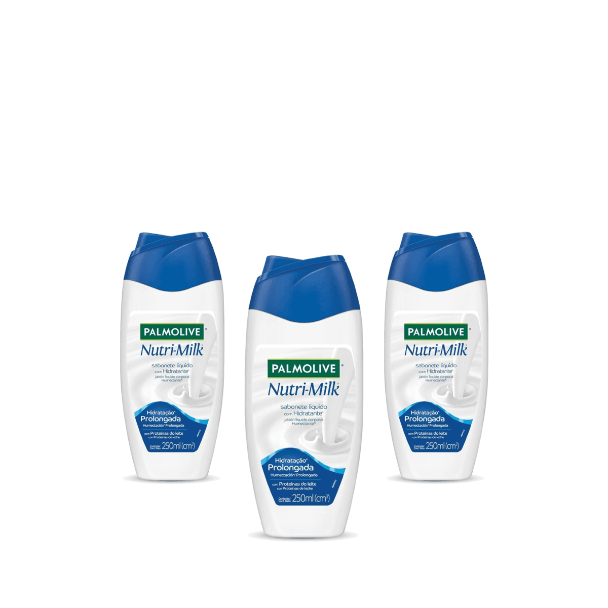 Kit 3 Unidades Sabonete Líquido Palmolive Nutri-Milk com Hidratante 250ml - Imagem 1