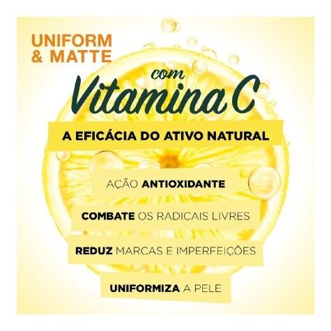 Protetor Solar Facial Garnier SkinActive Uniform & Matte Vitamina C FPS50 Cor Clara 40g - Imagem 3