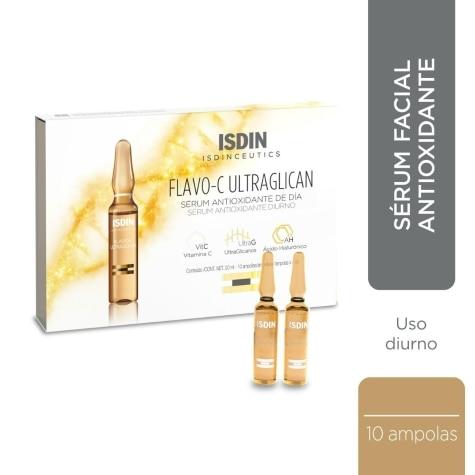 Sérum Isdin Flavo-C Ultraglican Facial 10 Ampolas 2ml - Imagem 2