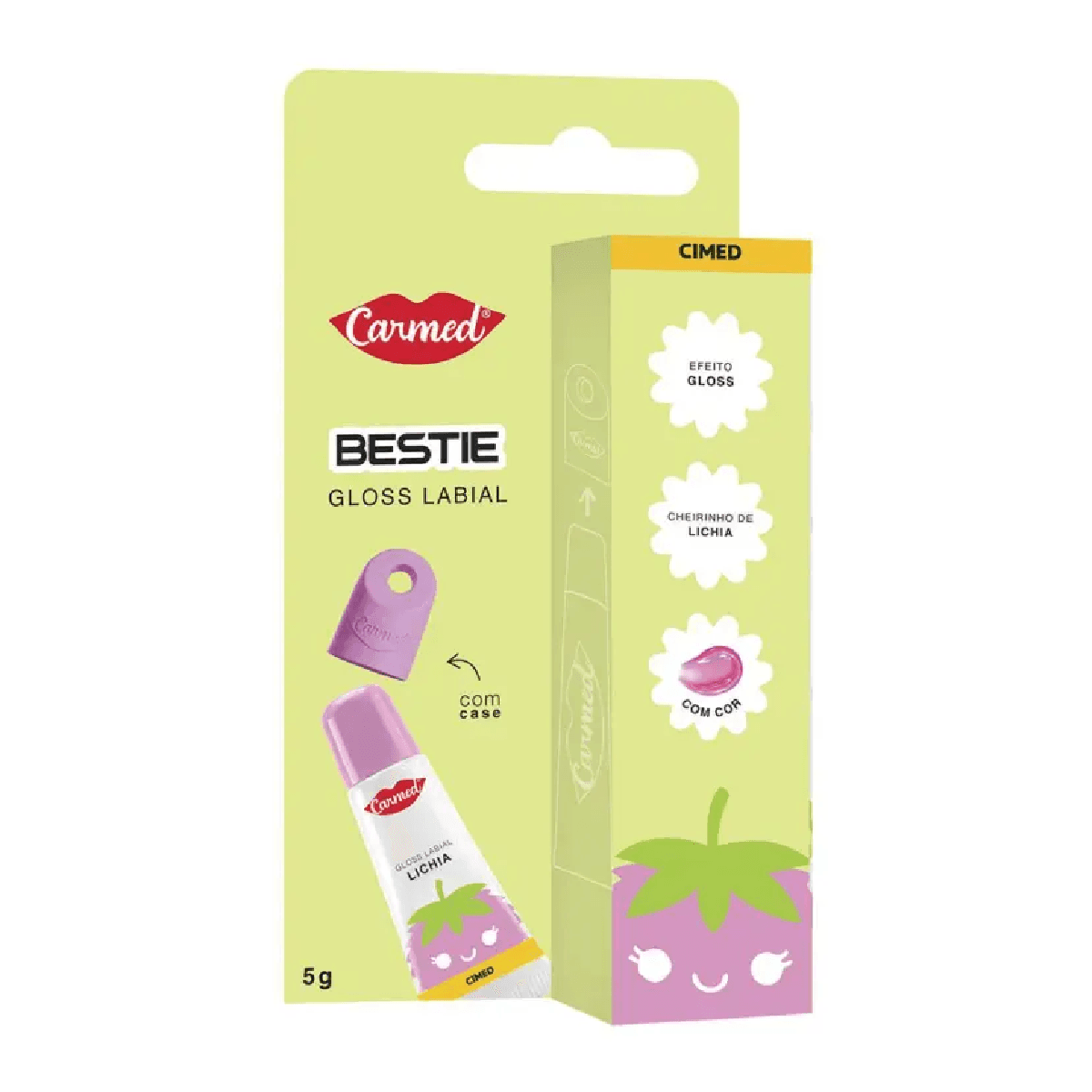 Hidratante Labial Carmed Bestie Lichia 5g + Case - Imagem 2